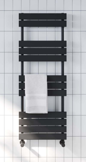 Life Black Towel Radiator 1200mm x 450mm
