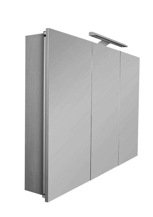 Roca Sol Premium 1000mm 3 Door Aluminum Mirror Cabinet with Shaver Socket