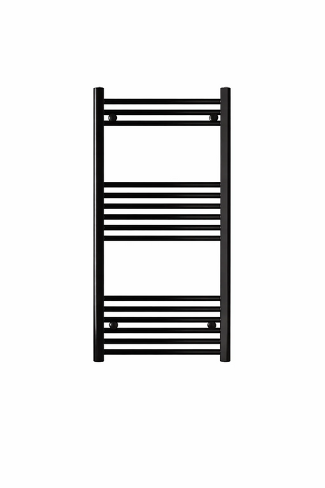 Black Straight Towel Radiator - 1200x500mm