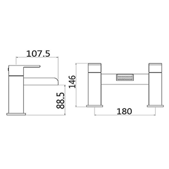 Union Waterfall Bath Filler Tap