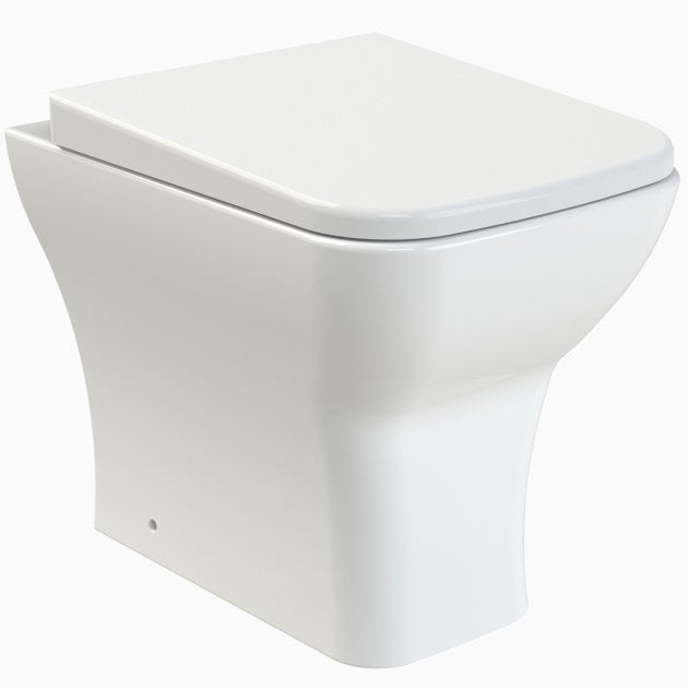 Optim Noir Back to Wall Rimless Toilet inc Soft Close Seat