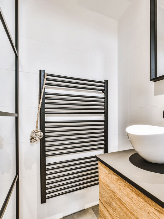 Black Towel Radiator - 1200x500mm