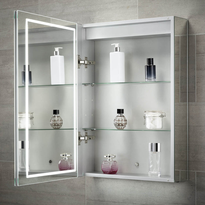 Sonnet Castor Single Door LED Mirror Cabinet - 700 x 500 x 138mm  - Sensio