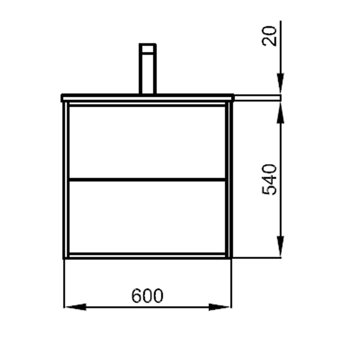 Optimus 600 Wall Hung Vanity Unit + Basin - Matt White