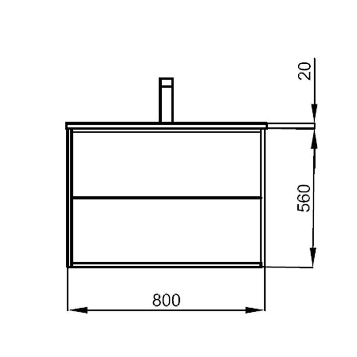 Optimus 800 Wall Hung Vanity Unit + Basin - Matt White