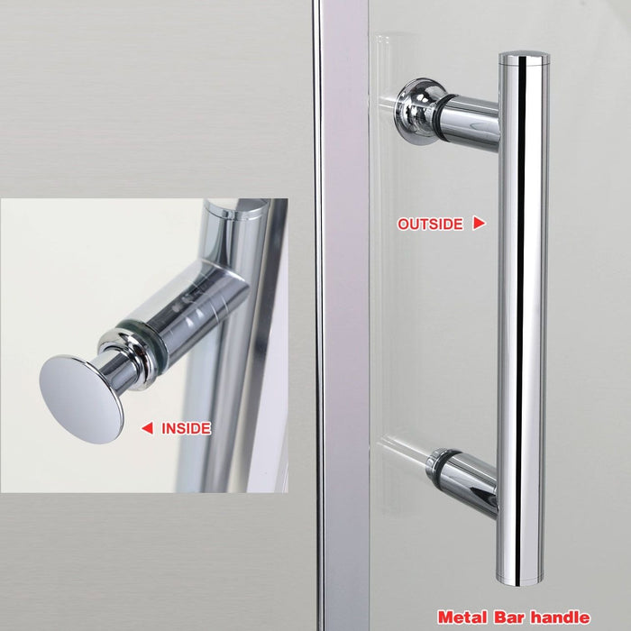 Elle 1200x800mm Sliding Shower Enclosure 6mm Tempered Glass Shower Cubicle