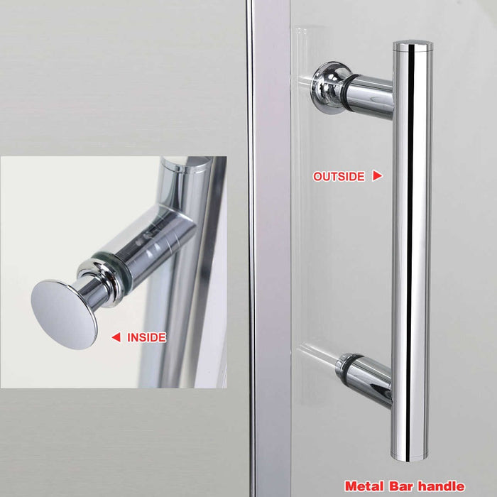 Elle 800 x 800mm Framed Hinged Pivot Shower Enclosure 6mm Tempered Glass Cubicle