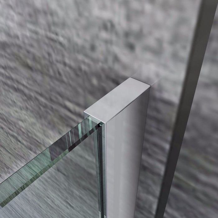 Elle 1200 X 700mm Easy Clean Walk-In Shower Enclosure (Inc Shower Panels + Stone Resin Tray + Waste)