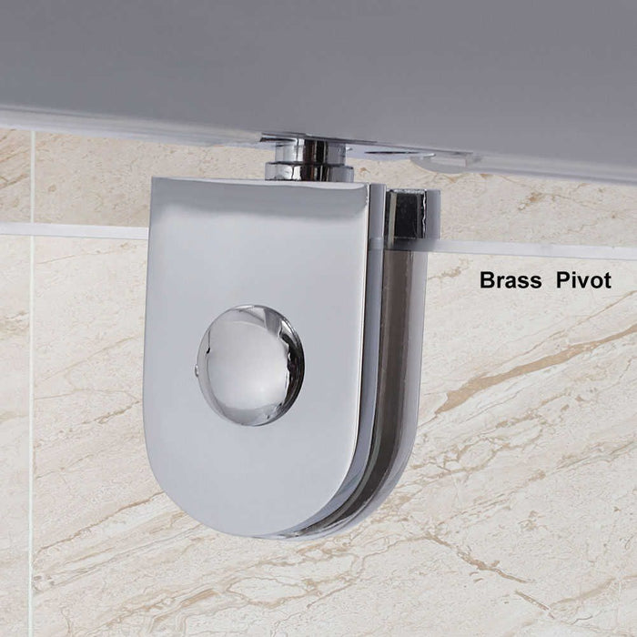 Elle 900 x 760mm Framed Hinged Pivot Shower Enclosure 6mm Tempered Glass Cubicle