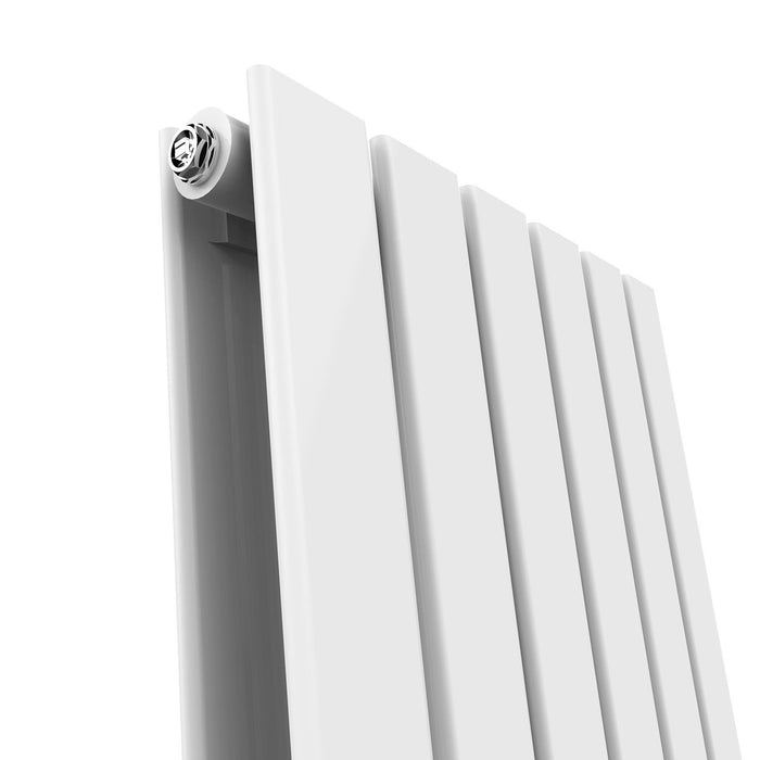 Elle 1600 x 300mm Vertical Designer Double White Flat Panel Column Radiator