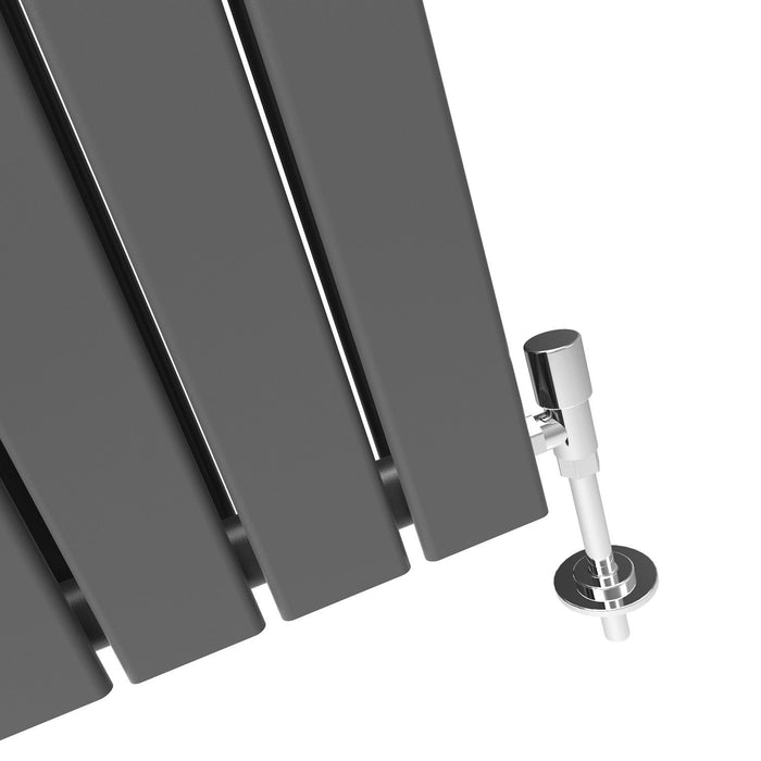 Elle 1800 x 300mm Vertical Column Double Flat Panel Designer Anthracite Radiator