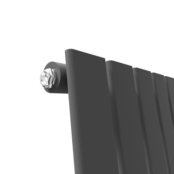 Elle 1800 x 300mm Vertical Column Single Flat Panel Designer Anthracite Radiator