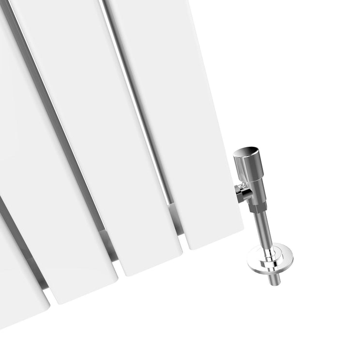 Elle 1600 x 452mm Vertical Column Designer Double White Flat Panel Radiator