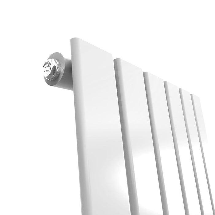 Elle 1600 x 300mm Vertical Designer Single White Flat Panel Column Radiator