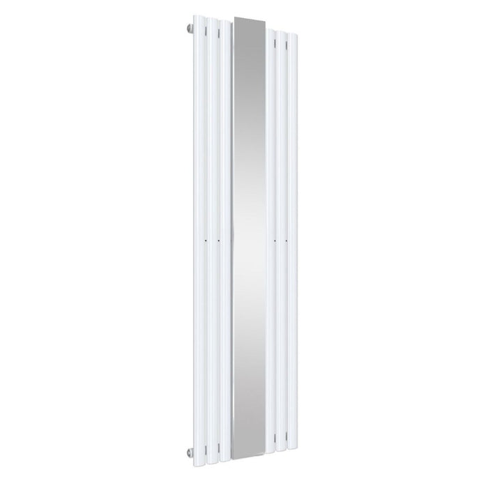 Elle White 1800x500mm Vertical Oval Single Panel Mirror Radiator