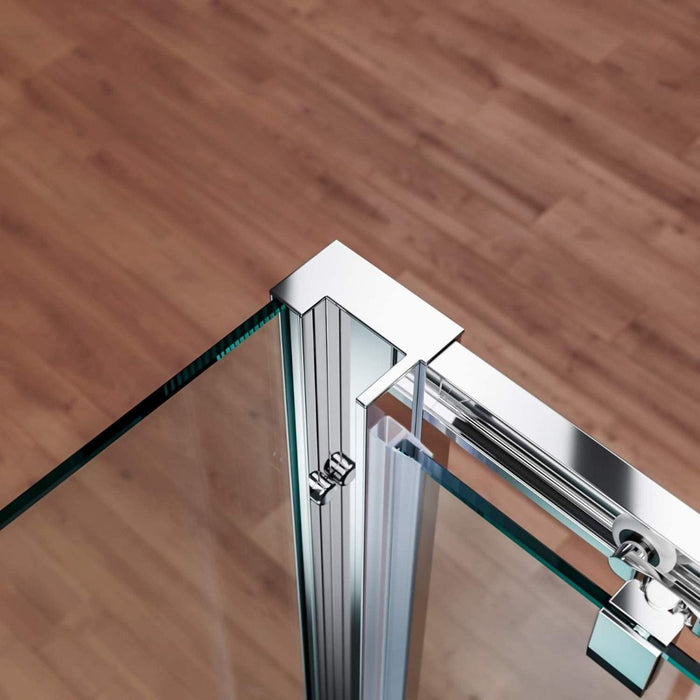Elle 1000 x 700mm Sliding Shower Enclosure 6mm Tempered Glass Shower Cubicle