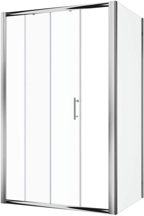 Elle 1000 x 700mm Sliding Shower Enclosure 6mm Tempered Glass Shower Cubicle