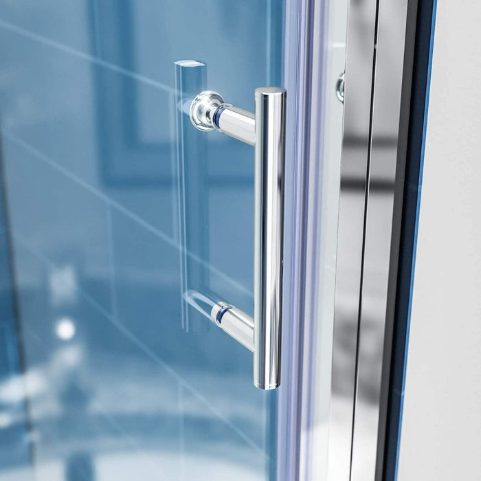 Elle 1000 x 700mm Sliding Shower Enclosure 6mm Tempered Glass Shower Cubicle
