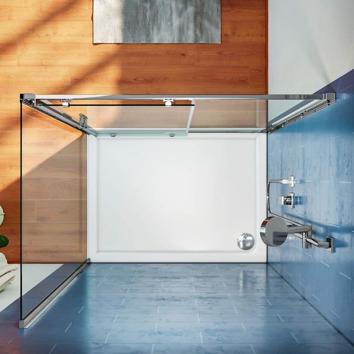 Elle 1000 x 760mm Sliding Shower Enclosure 6mm Tempered Glass Shower Cubicle