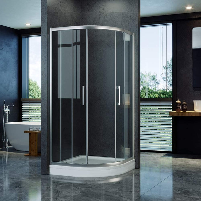Elle 800 X 800mm Quadrant Shower Enclosure 8mm Easy Clean Nano Glass Shower Cubicle