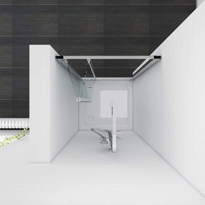 Elle 1000mm Framed Bifold Shower Door 5mm Tempered Glass Folding Shower Screen