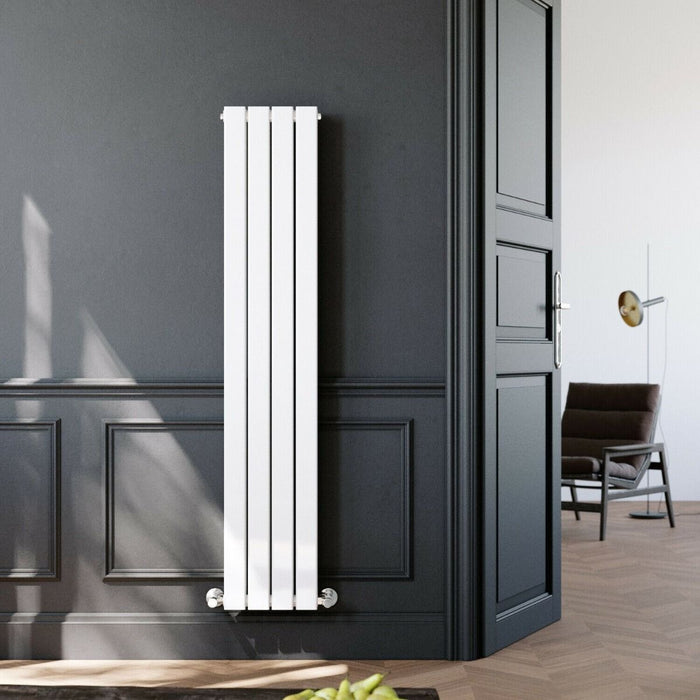 Elle 1600 x 300mm Vertical Designer Double White Flat Panel Column Radiator
