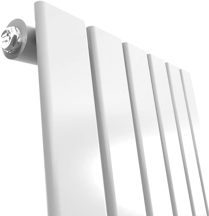 Elle 1800 x 300mm Vertical Designer Single White Flat Panel Column Radiator