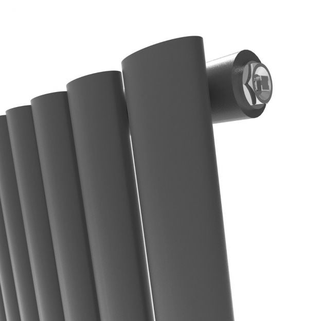 Elle 1600x590mm Anthracite Single Panel Slim Designer Grey Radiator Vertical Radiator