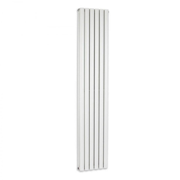 Elle 1800x360 White Oval Double Panel Slim Designer Radiator Vertical Radiator