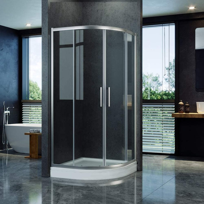 Elle 800 X 800mm Quadrant Shower Enclosure 8mm Easy Clean Nano Glass Shower Cubicle