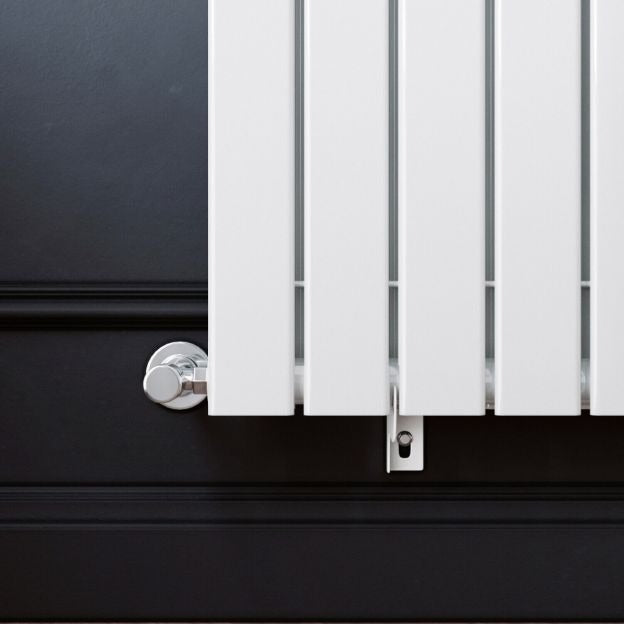 Elle 1600 x 608mm Vertical Column Designer Double White Flat Panel Radiator