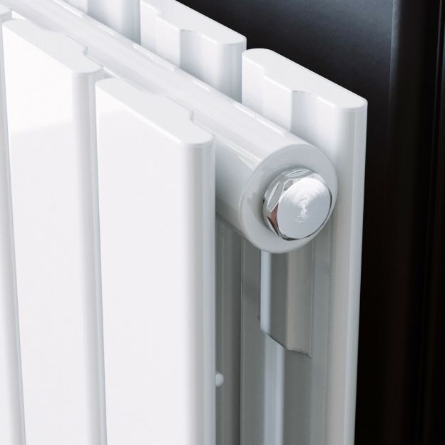 Elle 1600 x 608mm Vertical Column Designer Double White Flat Panel Radiator
