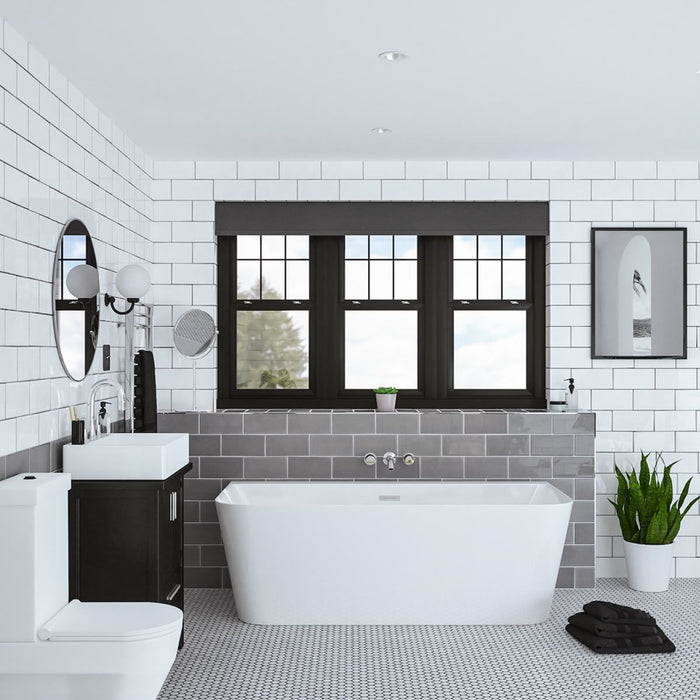 Trojan Darlington Twin Skin Double Ended Back to Wall Bath with Waste 1700 x 800mm