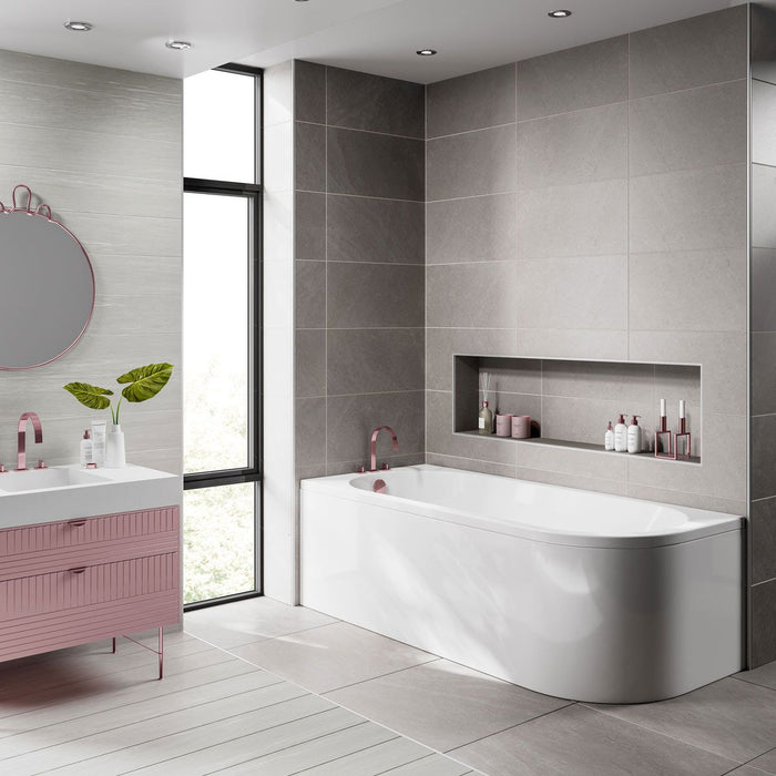Trojan J Shape Single Ended Bath 1500 x 750mm LH
