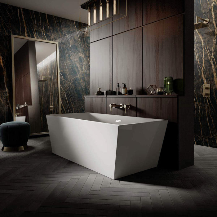 Trojan Marlborough Twin Skin Double Ended Back to Wall Bath with Waste 1700 x 800mm