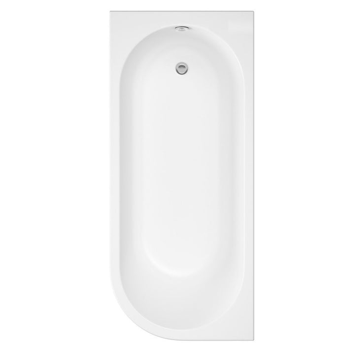 Trojan J Shape Single Ended Bath 1500 x 750mm LH