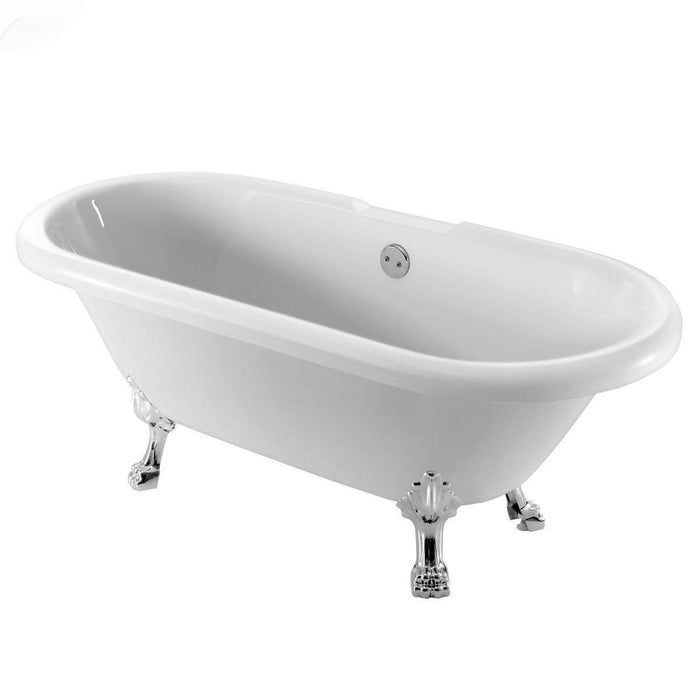 Trojan Clermont Double Ended Roll Top Bath with Tap Ledge 1695 x 755mm