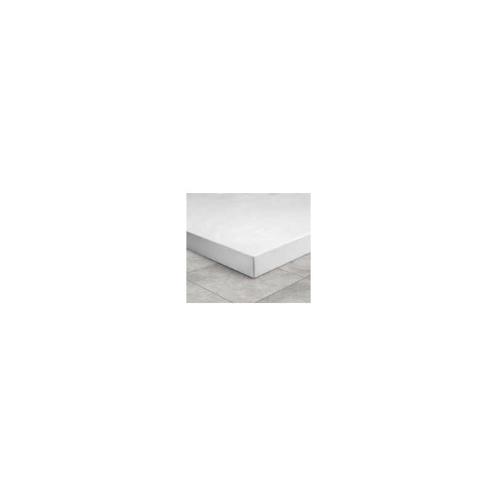 Kartell Quadrant White Slate Effect Shower Tray + Waste - Choose Size