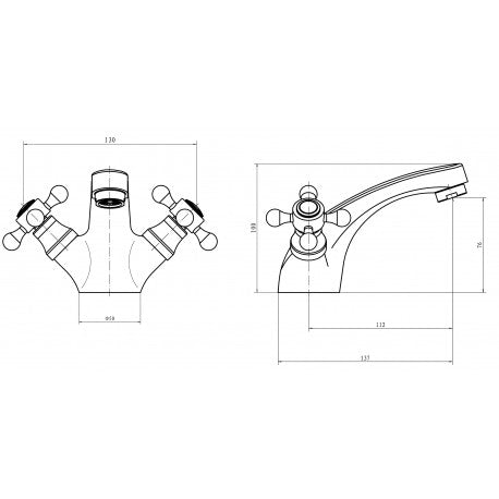 Kartell Viktory Chrome Mono Basin Mixer Tap With Clicker Waste
