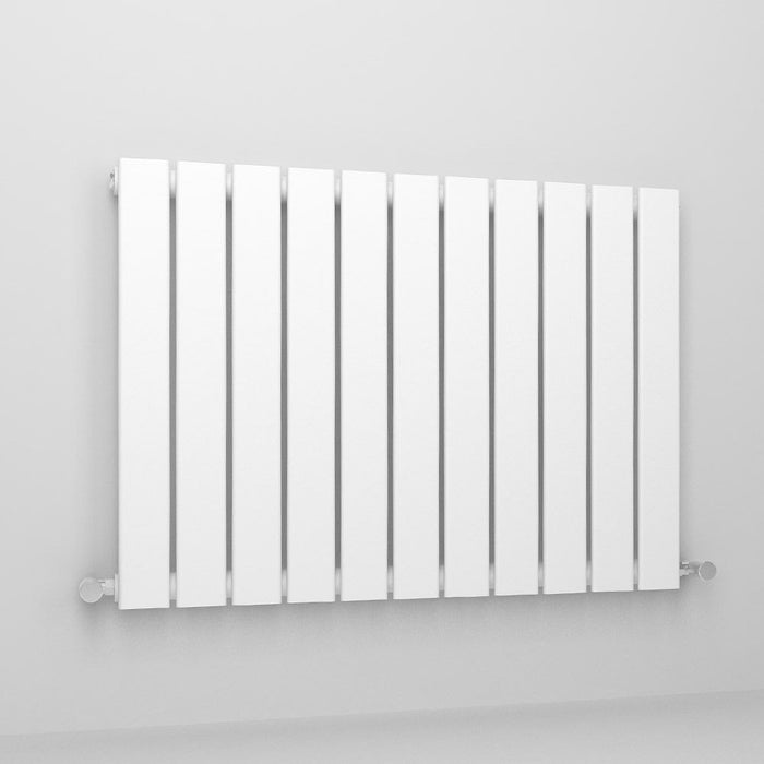 Elle 600X836mm White Horizontal Designer Single Column Flat Panel Radiator