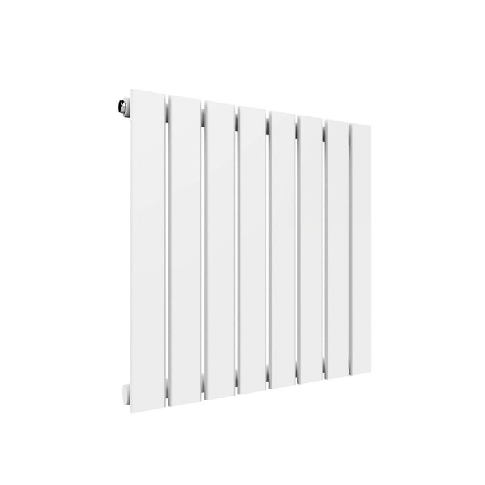 Elle 600 x 600mm White Single Elegant Horizontal Designer Column Flat Panel Radiator