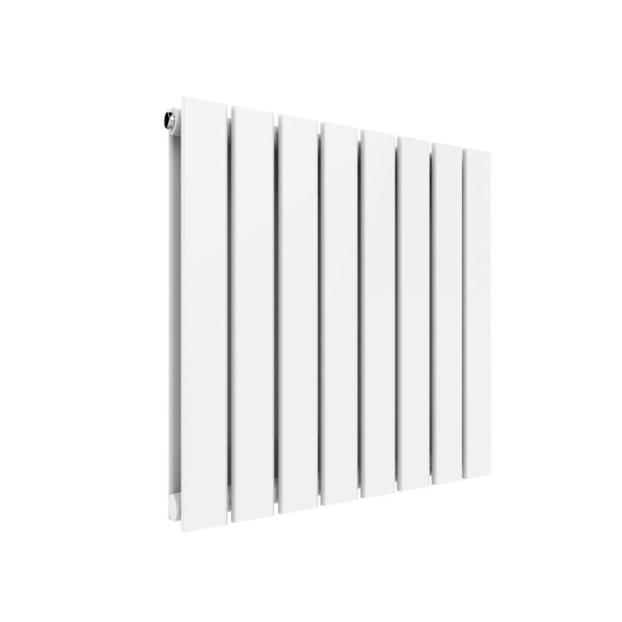 Elle 600 x 600mm White Double Elegant Horizontal Designer Column Flat Panel Radiator