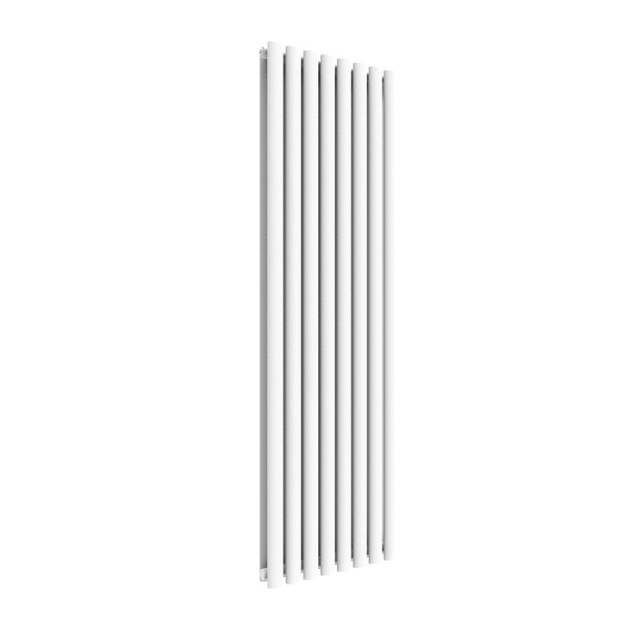Elle 1600x480mm White Oval Double Panel Designer Radiator Vertical Radiator
