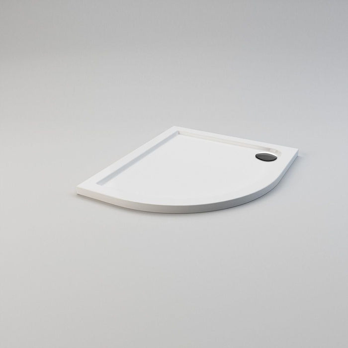 Elle Ultra-Slim Left Offset Quadrant Shower Tray + 90mm Waste - Choose Size