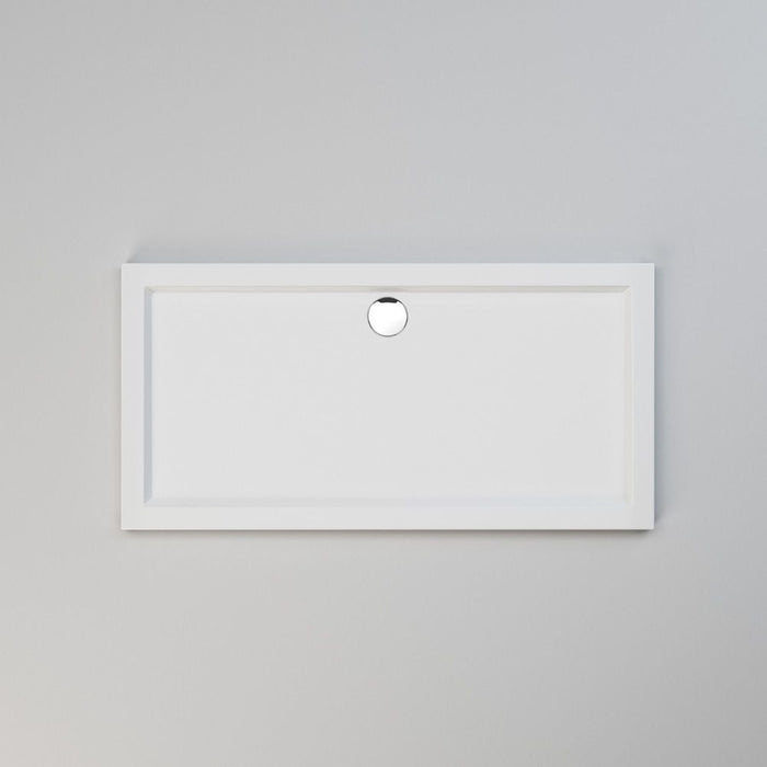 Elle Ultra-Slim Stone Resin Rectangle Shower Tray + 90mm Waste - Choose Size
