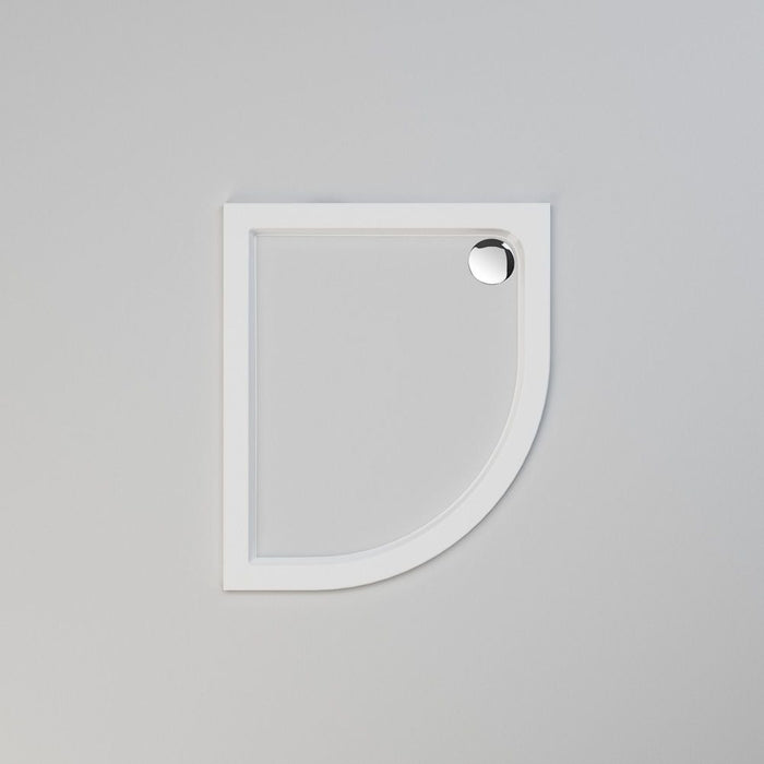 Elle Ultra-Slim Left Offset Quadrant Shower Tray + 90mm Waste - Choose Size
