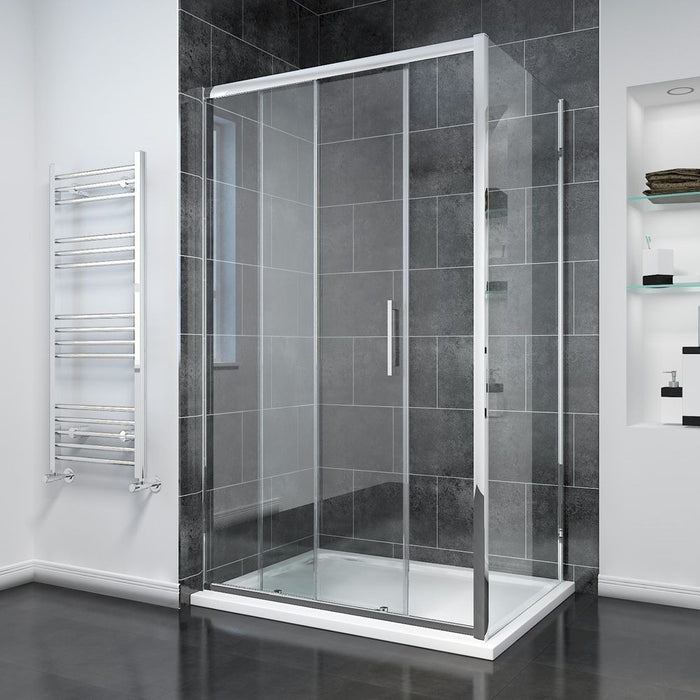Elle 1400x900mm Sliding Shower Enclosure 8mm Easy Clean Glass Cubicle