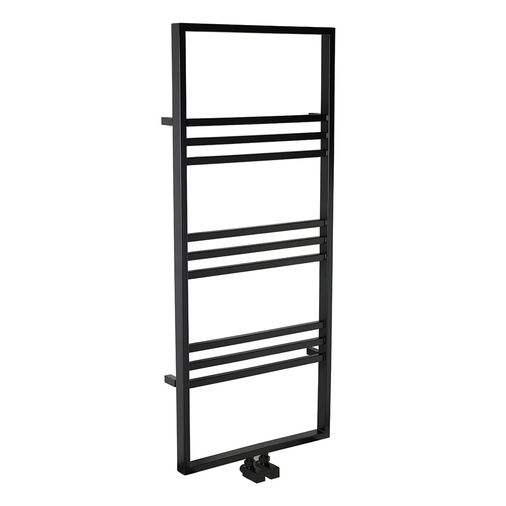 Noir Square Boxed 1200 x 500mm Towel Radiator - Matt Black
