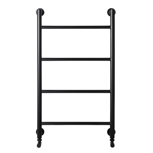 Noir Round Ladder 900 x 560mm Towel Radiator - Matt Black