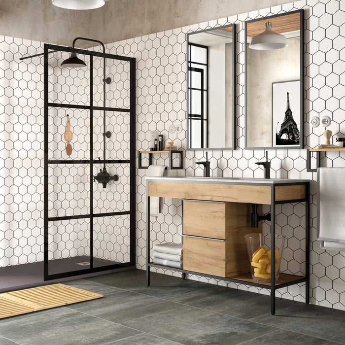 Noir Vinci Black Framed LED Mirror 600 x 800mm Horizontal or Vertical
